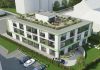 Moderner Büro-Neubau mit teilbarer Mietflächen und Dachterrasse in Top-Lage von Seligenstadt! - Nordansicht mit Tiefgarageneinfahrt